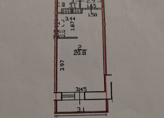 Продается квартира студия, 26.8 м2, Санкт-Петербург, Богатырский проспект, 66к1, муниципальный округ № 65