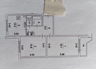 Продается двухкомнатная квартира, 57.9 м2, Москва, Ярославское шоссе, 118к1, Ярославский район