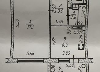 Продажа однокомнатной квартиры, 36.9 м2, поселок городского типа Кугеси, Советская улица, 89
