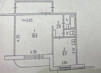 Продажа 1-комнатной квартиры, 34.4 м2, Пермь, улица Звонарёва, 5