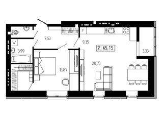 Продаю 2-комнатную квартиру, 65.15 м2, Волгоград, проспект имени В.И. Ленина, 72, Центральный район
