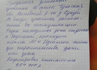 Земельный участок на продажу, 16 сот., деревня Кукуй