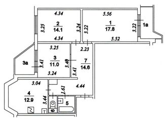 Продажа 3-ком. квартиры, 74.2 м2, Москва, улица Лётчика Грицевца, 12, метро Рассказовка