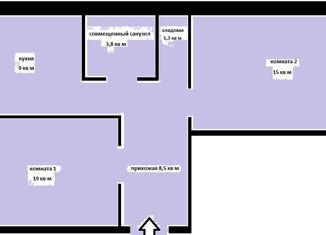 Продам двухкомнатную квартиру, 57.1 м2, Верхняя Пышма, улица Красных Партизан, 52, ЖК Петровский