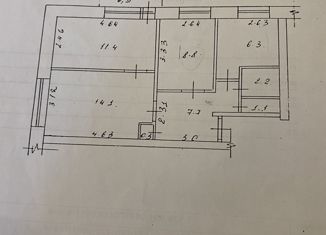 Продаю 3-комнатную квартиру, 51.9 м2, Урай, 3-й микрорайон, 45
