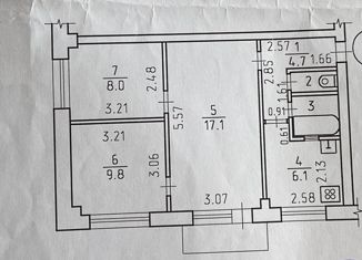 3-ком. квартира на продажу, 49.1 м2, Ижевск, улица Карла Маркса, 415, жилой район Север