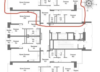 3-ком. квартира на продажу, 100.2 м2, Москва, улица Матросская Тишина, 12, район Сокольники