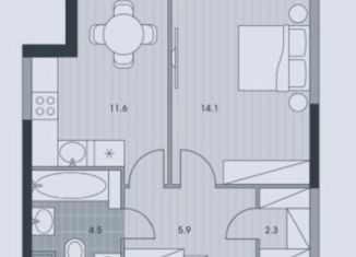 Продам 1-ком. квартиру, 38.3 м2, Москва, ЖК Эвер, жилой комплекс Эвер, 1