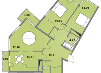 Продажа 3-ком. квартиры, 120 м2, Сочи, Депутатская улица, 10, микрорайон Светлана