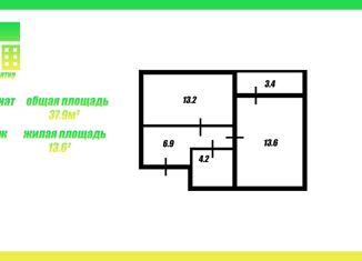 Продажа 1-ком. квартиры, 37.9 м2, Мурино, Ручьёвский проспект, 13, ЖК Айди Мурино