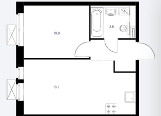 Продам 1-комнатную квартиру, 36.3 м2, Москва, Кронштадтский бульвар, 14, ЖК Кронштадтский 14