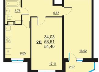 Продажа 2-ком. квартиры, 54 м2, Свердловская область, улица Красных Партизан, 52