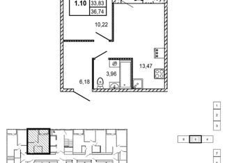 Продается однокомнатная квартира, 33.8 м2, Мурино, улица Шоссе в Лаврики, 51