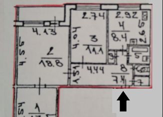 Продам трехкомнатную квартиру, 63.4 м2, Санкт-Петербург, Индустриальный проспект, 35к1, метро Проспект Большевиков