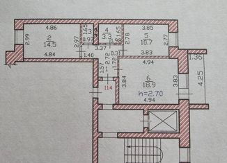 Продам двухкомнатную квартиру, 55.4 м2, Хакасия, улица Калинина, 1