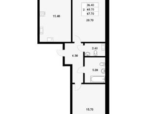 Продажа 3-комнатной квартиры, 67.6 м2, Санкт-Петербург, улица Дыбенко, 2, улица Дыбенко