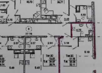 Продам 1-комнатную квартиру, 32.11 м2, Санкт-Петербург, Невский район, Октябрьская набережная, 34к4