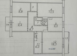 Продается 4-комнатная квартира, 83 м2, Красноярск, Октябрьский район, улица Академгородок, 17Б