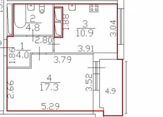 Продается 1-комнатная квартира, 39.4 м2, Санкт-Петербург, Московский район, Дунайский проспект, 7к7