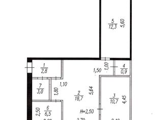 Продается 3-ком. квартира, 54.9 м2, Междуреченск, проспект Строителей, 49