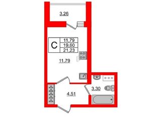 Продается квартира студия, 22.85 м2, Санкт-Петербург, площадь Европы, площадь Европы