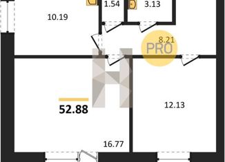 Продам 2-комнатную квартиру, 52.88 м2, село Новая Усмань, Полевая улица, 22А/4