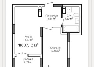 Продажа однокомнатной квартиры, 37.1 м2, Нижегородская область, улица Героя Советского Союза Аристархова, 5