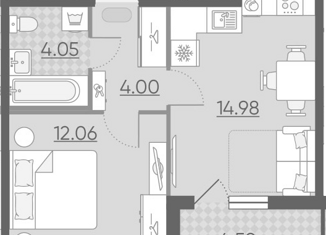 Продается 1-комнатная квартира, 37.5 м2, Санкт-Петербург, ЖК Морская Набережная, проспект Крузенштерна, 2