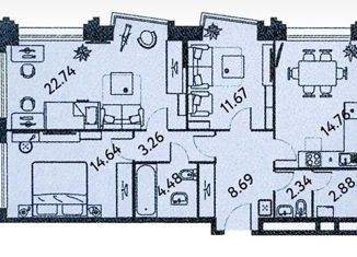 Продается 3-ком. квартира, 84.8 м2, Москва, Останкинский район, улица Годовикова, 11к4