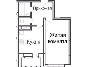 Продам 1-ком. квартиру, 38.93 м2, Балашиха, Молодёжная улица, 9