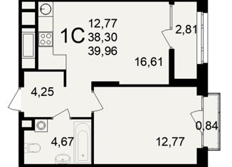 Продается 2-ком. квартира, 40 м2, Рязань, Куйбышевское шоссе, 19, Октябрьский административный округ