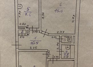 Продаю трехкомнатную квартиру, 57.9 м2, Порхов, Крестьянская улица, 76