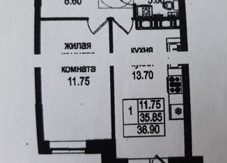 Продам однокомнатную квартиру, 36.9 м2, Санкт-Петербург, улица Шишкина, 309к1