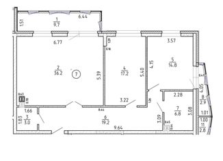 Трехкомнатная квартира на продажу, 109.8 м2, Самара, 4-й проезд, 8, метро Гагаринская