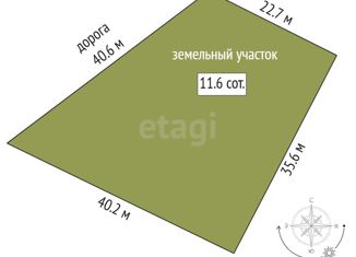 Участок на продажу, 11.6 сот., село Ключи, Крымская улица