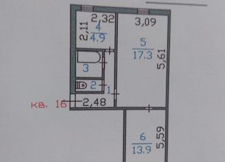 Продается 2-комнатная квартира, 44.3 м2, Тосно, Рабочая улица, 2