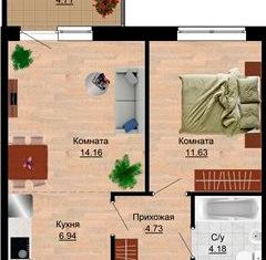 Продается 2-комнатная квартира, 42.2 м2, село Балтым, Фиалковая улица, 1