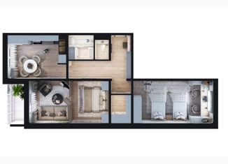 2-ком. квартира на продажу, 64 м2, посёлок городского типа Медведево, улица Дмитрия Средина, 11