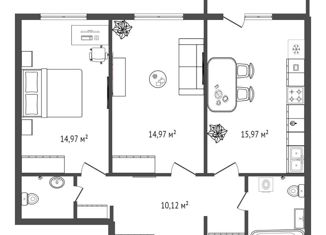Продается двухкомнатная квартира, 65 м2, Новосибирск, метро Площадь Маркса