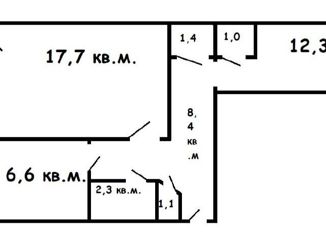 2-комнатная квартира на продажу, 51.7 м2, Санкт-Петербург, проспект Космонавтов, 27к5, муниципальный округ Гагаринское