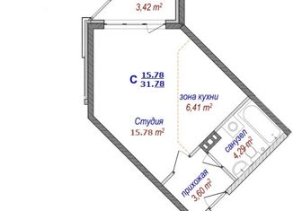 Продаю квартиру студию, 31.78 м2, Сосновый Бор, Комсомольская улица