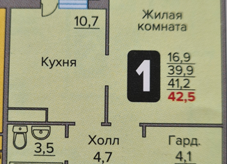 Продаю 1-комнатную квартиру, 42.5 м2, Москва, Дмитровское шоссе, 73Б, ЖК Тринити