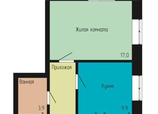Продается 1-ком. квартира, 42.3 м2, Ессентуки, Никольская улица, 25/7