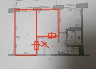 Продается 1-комнатная квартира, 38.1 м2, Шебекино, улица Дзержинского, 16