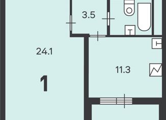 Продажа однокомнатной квартиры, 42.8 м2, Москва, улица Академика Скрябина, 3/1к4, метро Рязанский проспект