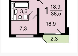 Продается 1-ком. квартира, 38.5 м2, Москва, улица Рогожский Вал, 13к2, улица Рогожский Вал