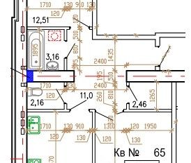 Продам 2-комнатную квартиру, 67.32 м2, Элиста, улица Хрущёва, 15, 6-й микрорайон