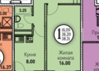 Продаю 1-комнатную квартиру, 36.5 м2, Краснодар, Круговая улица, 4Вк3, Славянский микрорайон