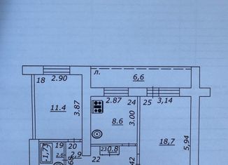 Продам 2-ком. квартиру, 52.3 м2, Самара, проспект Ленина, 5, метро Российская