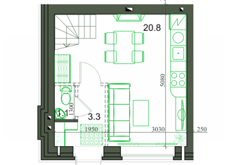 Продается таунхаус, 48.69 м2, посёлок Элитный